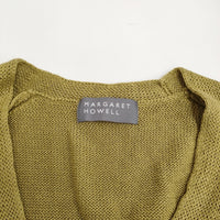 MARGARET HOWELL COTTON LINEN 2 578-4161002 コットンリネンVネック ベスト 24SS イエロー レディース マーガレットハウエル【中古】5-0429M♪