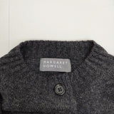 MARGARET HOWELL TWISTED CASHMERE WOOL 578-4264002 ニット カーディガン 24AW チャコールグレー レディース マーガレットハウエル【中古】5-0814T∞