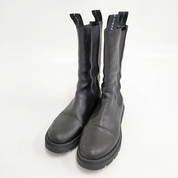 FABIO RUSCONI サイドゴア 38サイズ ブーツ ブラック レディース ファビオルスコーニ【中古】5-1014T◎