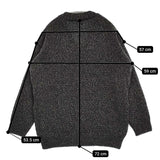 FilMelange 新品 FIONA ミックスヤーンウールニット 1 定価46200円 セーター ネイビー グリーン レディース フィルメランジェ【中古】5-0912T♪#