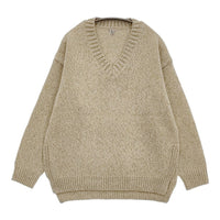 FilMelange 新品 FIONA ミックスヤーンウールニット 1 定価46200円 セーター ニット ベージュ レディース フィルメランジェ【中古】5-0912T♪#