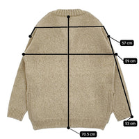 FilMelange 新品 FIONA ミックスヤーンウールニット 1 定価46200円 セーター ニット ベージュ レディース フィルメランジェ【中古】5-0912T♪#