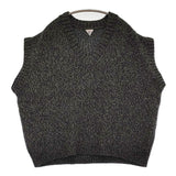 FilMelange 新品 FRED ミックスヤーンウールニット 定価35200円 Vネック ベスト ネイビー グリーン レディース フィルメランジェ【中古】5-0912T♪