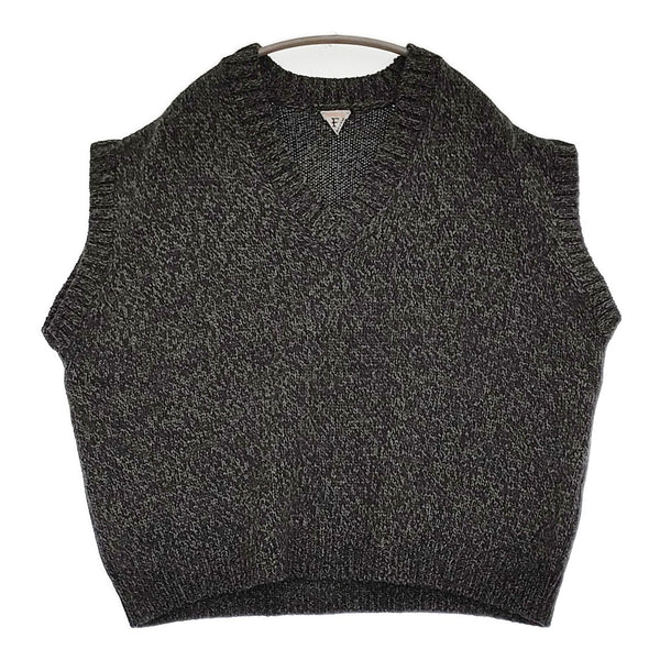 FilMelange 新品 FRED ミックスヤーンウールニット 定価35200円 Vネック ベスト ネイビー グリーン レディース フィルメランジェ【中古】5-0912T♪