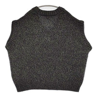 FilMelange 新品 FRED ミックスヤーンウールニット 定価35200円 Vネック ベスト ネイビー グリーン レディース フィルメランジェ【中古】5-0912T♪