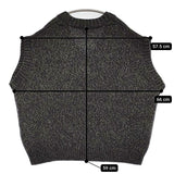 FilMelange 新品 FRED ミックスヤーンウールニット 定価35200円 Vネック ベスト ネイビー グリーン レディース フィルメランジェ【中古】5-0912T♪