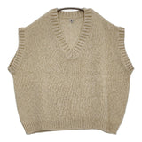 FilMelange 新品 FRED ミックスヤーンウールニット 定価35200円 Vネック ベスト ベージュ レディース フィルメランジェ【中古】5-0912T♪