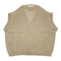 FilMelange 新品 FRED ミックスヤーンウールニット 定価35200円 Vネック ベスト ベージュ レディース フィルメランジェ【中古】5-0912T♪