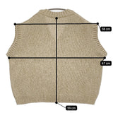 FilMelange 新品 FRED ミックスヤーンウールニット 定価35200円 Vネック ベスト ベージュ レディース フィルメランジェ【中古】5-0912T♪