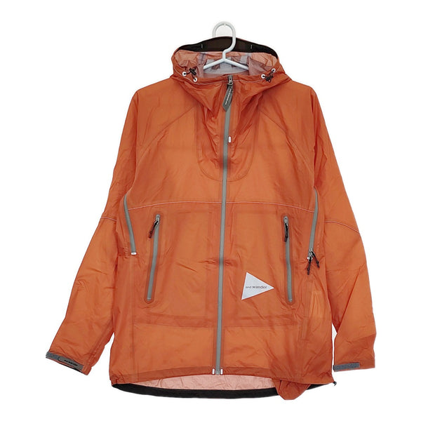 and wander 新品 3L UL rainjacket レインジャケット サイズS 定価52800円 ナイロン ブルゾン オレンジ メンズ アンドワンダー【中古】5-0523M♪