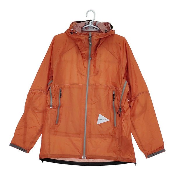 and wander 新品 3L UL rainjacket レインジャケット サイズL 定価52800円 ナイロン ブルゾン オレンジ メンズ アンドワンダー【中古】5-0523M♪