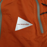 and wander 新品 3L UL rainjacket レインジャケット サイズL 定価52800円 ナイロン ブルゾン オレンジ メンズ アンドワンダー【中古】5-0523M♪