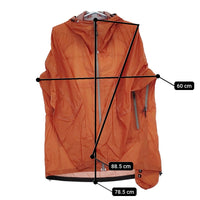 and wander 新品 3L UL rainjacket レインジャケット サイズL 定価52800円 ナイロン ブルゾン オレンジ メンズ アンドワンダー【中古】5-0523M♪