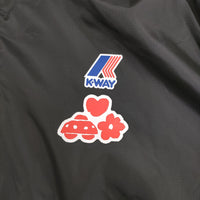 BRU NA BOINNE 新品 K-WAY フラワーアフターレインパーカー サイズXL 定価39600円 ブルゾン ブラック メンズ ブルーナボイン【中古】5-0523M♪