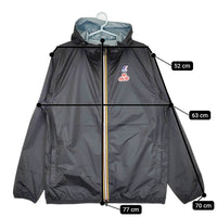 BRU NA BOINNE 新品 K-WAY フラワーアフターレインパーカー サイズXL 定価39600円 ブルゾン ブラック メンズ ブルーナボイン【中古】5-0523M♪
