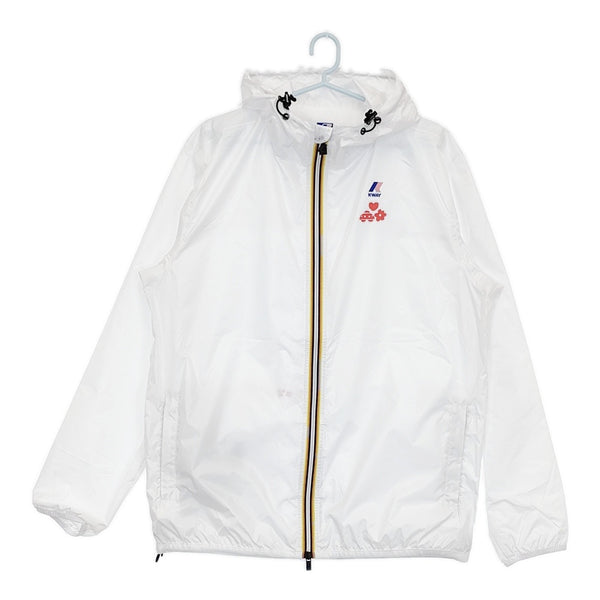 BRU NA BOINNE 新品 K-WAY フラワーアフターレインパーカー サイズXL 定価39600円 ブルゾン ホワイト メンズ ブルーナボイン【中古】5-0523M♪