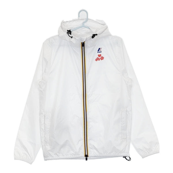 BRU NA BOINNE 新品 K-WAY フラワーアフターレインパーカー サイズS 定価39600円 ブルゾン ホワイト メンズ ブルーナボイン【中古】5-0523M♪