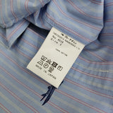 BRU NA BOINNE 新品 ネクサスシャツ サイズS 定価33000円 ストライプ 長袖シャツ ライトブルー レッド メンズ ブルーナボイン【中古】5-0523M♪