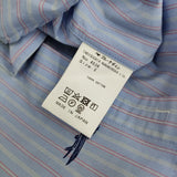 BRU NA BOINNE 新品 ネクサスシャツ サイズS 定価33000円 ストライプ 長袖シャツ ライトブルー レッド メンズ ブルーナボイン【中古】5-0523M♪