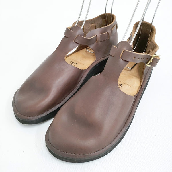 AURORA SHOES 未使用 West Indian ウェストインディアン T-Strap 6.5C 定価33000円 靴 ブラウン レディース オーロラシューズ【中古】5-0523G♪
