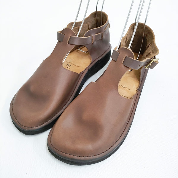 AURORA SHOES 新品 West Indian ウェストインディアン T-Strap 7C 定価33000円 靴 ブラウン レディース オーロラシューズ【中古】5-0523G♪