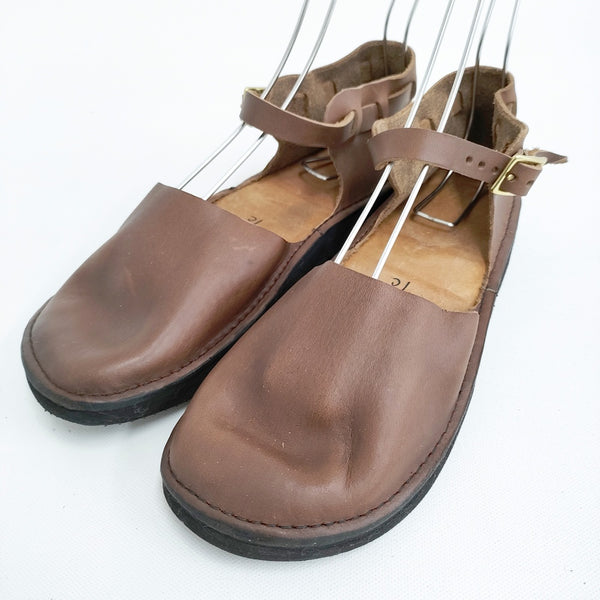 AURORA SHOES 未使用 Chinese Mary Jane チャイニーズメリージェーン 定価33000円 7C 靴 ブラウン レディース オーロラシューズ【中古】5-0523G♪