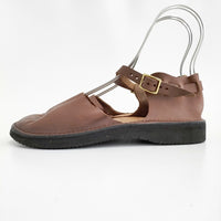 AURORA SHOES 未使用 Chinese Mary Jane チャイニーズメリージェーン 定価33000円 7C 靴 ブラウン レディース オーロラシューズ【中古】5-0523G♪