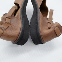 AURORA SHOES 未使用 Chinese Mary Jane チャイニーズメリージェーン 定価33000円 7C 靴 ブラウン レディース オーロラシューズ【中古】5-0523G♪