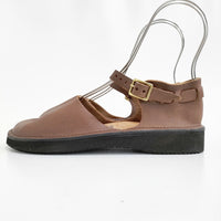 AURORA SHOES 新品 Chinese Mary Jane  チャイニーズメリージェーン 定価33000円 6C 靴 ブラウン レディース オーロラシューズ【中古】5-0523G♪
