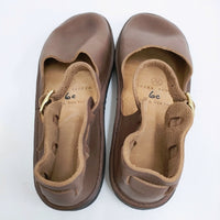 AURORA SHOES 新品 Chinese Mary Jane  チャイニーズメリージェーン 定価33000円 6C 靴 ブラウン レディース オーロラシューズ【中古】5-0523G♪