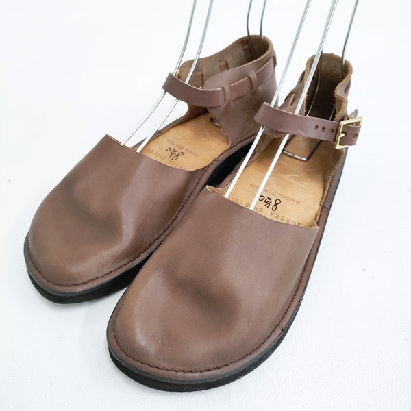AURORA SHOES 新品 Chinese Mary Jane チャイニーズメリージェーン 定価33000円 8.5C 靴 ブラウン レディース オーロラシューズ【中古】5-0523G♪