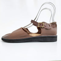 AURORA SHOES 新品 Chinese Mary Jane チャイニーズメリージェーン 定価33000円 8.5C 靴 ブラウン レディース オーロラシューズ【中古】5-0523G♪