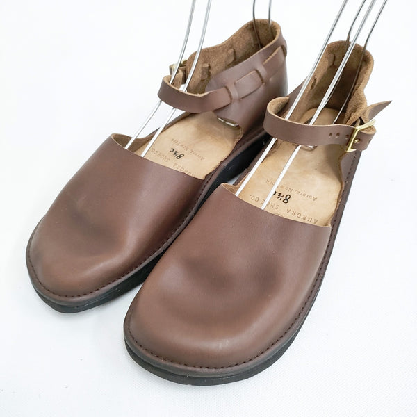 AURORA SHOES 未使用 Chinese Mary Jane チャイニーズメリージェーン 定価33000円 8.5C 靴 ブラウン レディース オーロラシューズ【中古】5-0523G♪