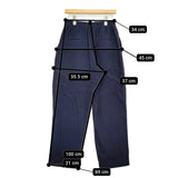 EEL 新品 SUN PANTS サンパンツ E-24265B 定価38500円 サイズM コットンウール イージー パンツ ネイビー メンズ イール【中古】5-0912T♪