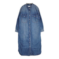 SLOBE IENA LE DENIM ロングワンピース デニム 加工 ワンピース ブルー レディース スローブイエナ【中古】5-0827M∞