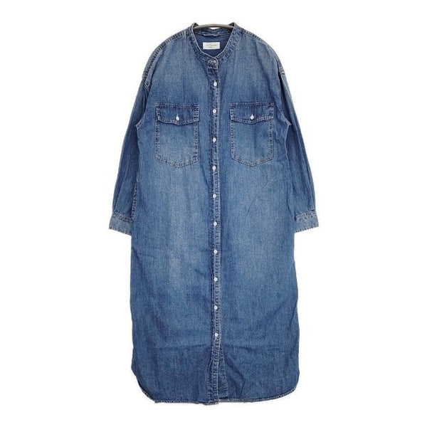 SLOBE IENA LE DENIM ロングワンピース デニム 加工 ワンピース ブルー レディース スローブイエナ【中古】5-0827M∞