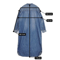 SLOBE IENA LE DENIM ロングワンピース デニム 加工 ワンピース ブルー レディース スローブイエナ【中古】5-0827M∞