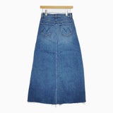 mother 9545-686 THE CIRCLE MAXI FRAY SKIRT カットオフ マキシ 加工 ストレッチ サイズ26 デニム ロングスカート ブルー レディース マザー【中古】5-1021G△