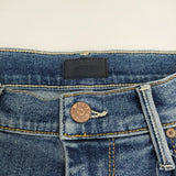 mother 9545-686 THE CIRCLE MAXI FRAY SKIRT カットオフ マキシ 加工 ストレッチ サイズ26 デニム ロングスカート ブルー レディース マザー【中古】5-1021G△