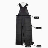 nagonstans 470es833-1230 リネン オーバーオール サイズ38 サロペット ブラック レディース ナゴンスタンス【中古】5-1021M△