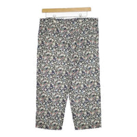 grown in the sun 花柄 パンツ ネイビー オフホワイト レディース グローンインザサン【中古】5-0609M∞