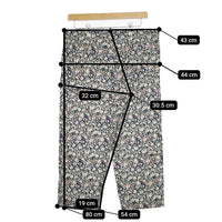grown in the sun 花柄 パンツ ネイビー オフホワイト レディース グローンインザサン【中古】5-0609M∞
