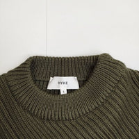 HYKE リブクルーネックニット 162-11077 セーター ニット グリーン レディース ハイク【中古】5-0814T∞