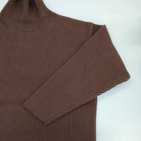 AURALEE SUPER FINE WOOL RIB KNIT TURTLE NECK A8AP06RK リブ タートルネック セーター ニット ブラウン レディース オーラリー【中古】5-0814T∞