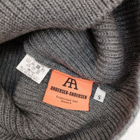 ANDERSEN-ANDERSEN イタリア製 リブ ボトルネック ウール セーター ニット グレー レディース アンデルセンアンデルセン【中古】5-0814T∞