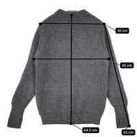 ANDERSEN-ANDERSEN イタリア製 リブ ボトルネック ウール セーター ニット グレー レディース アンデルセンアンデルセン【中古】5-0814T∞