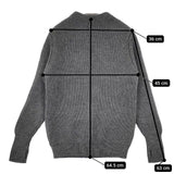 ANDERSEN-ANDERSEN イタリア製 リブ ボトルネック ウール セーター ニット グレー レディース アンデルセンアンデルセン【中古】5-0814T∞