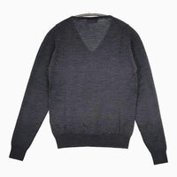 JOHN SMEDLEY メリノウール Vネック セーター ニット グレー レディース ジョンスメドレー【中古】5-0818T∞