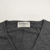 JOHN SMEDLEY メリノウール Vネック セーター ニット グレー レディース ジョンスメドレー【中古】5-0818T∞