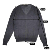 JOHN SMEDLEY メリノウール Vネック セーター ニット グレー レディース ジョンスメドレー【中古】5-0818T∞